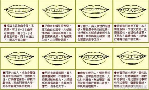 牙齒大顆面相|面相牙齒看性格和人生